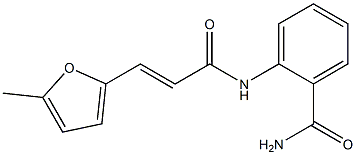 2-{[(E)-3-(5-methyl-2-furyl)-2-propenoyl]amino}benzamide Struktur