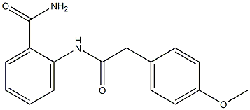 2-{[2-(4-methoxyphenyl)acetyl]amino}benzamide Struktur