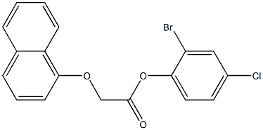 2-bromo-4-chlorophenyl 2-(1-naphthyloxy)acetate Struktur