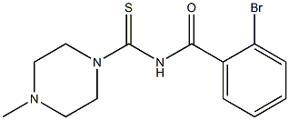 2-bromo-N-[(4-methyl-1-piperazinyl)carbothioyl]benzamide Struktur