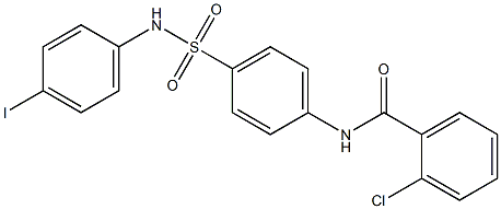 2-chloro-N-{4-[(4-iodoanilino)sulfonyl]phenyl}benzamide Struktur