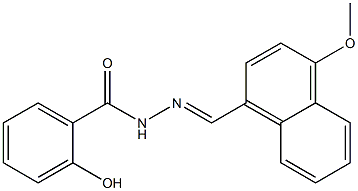 2-hydroxy-N'-[(E)-(4-methoxy-1-naphthyl)methylidene]benzohydrazide Struktur