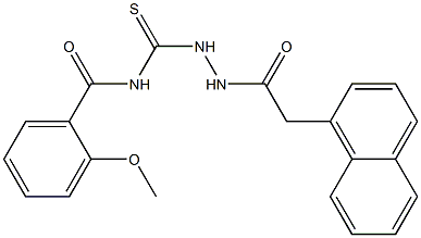 2-methoxy-N-({2-[2-(1-naphthyl)acetyl]hydrazino}carbothioyl)benzamide Struktur