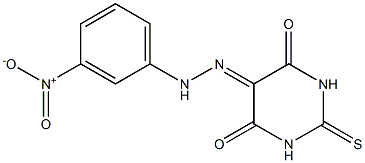 2-thioxodihydro-4,5,6(1H)-pyrimidinetrione 5-[N-(3-nitrophenyl)hydrazone] Struktur