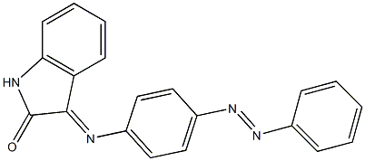 3-({4-[(E)-2-phenyldiazenyl]phenyl}imino)-1H-indol-2-one Struktur