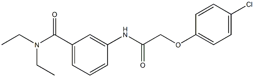 3-{[2-(4-chlorophenoxy)acetyl]amino}-N,N-diethylbenzamide Struktur