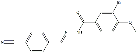 3-bromo-N'-[(E)-(4-cyanophenyl)methylidene]-4-methoxybenzohydrazide Struktur