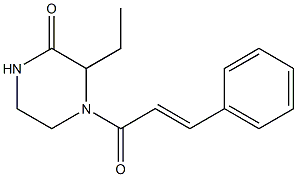 3-ethyl-4-[(E)-3-phenyl-2-propenoyl]-2-piperazinone Struktur