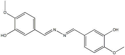 3-hydroxy-4-methoxybenzaldehyde N-[(E)-(3-hydroxy-4-methoxyphenyl)methylidene]hydrazone Struktur