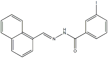 3-iodo-N'-[(E)-1-naphthylmethylidene]benzohydrazide Struktur