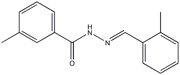 3-methyl-N'-[(E)-(2-methylphenyl)methylidene]benzohydrazide Struktur