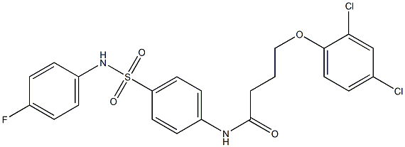 4-(2,4-dichlorophenoxy)-N-{4-[(4-fluoroanilino)sulfonyl]phenyl}butanamide Struktur