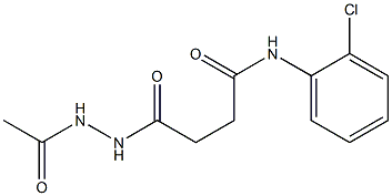 4-(2-acetylhydrazino)-N-(2-chlorophenyl)-4-oxobutanamide Struktur