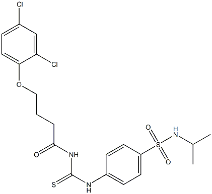 4-[({[4-(2,4-dichlorophenoxy)butanoyl]amino}carbothioyl)amino]-N-isopropylbenzenesulfonamide Struktur