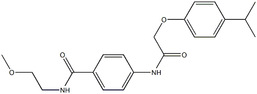 4-{[2-(4-isopropylphenoxy)acetyl]amino}-N-(2-methoxyethyl)benzamide Struktur