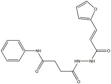 4-{2-[(E)-3-(2-furyl)-2-propenoyl]hydrazino}-4-oxo-N-phenylbutanamide Struktur