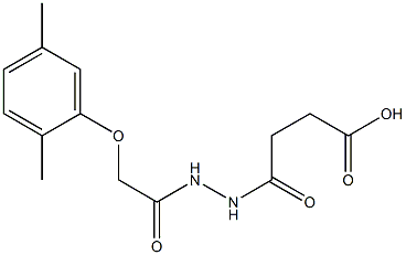 4-{2-[2-(2,5-dimethylphenoxy)acetyl]hydrazino}-4-oxobutanoic acid Struktur