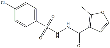 4-chloro-N'-(2-methyl-3-furoyl)benzenesulfonohydrazide Struktur