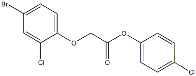 4-chlorophenyl 2-(4-bromo-2-chlorophenoxy)acetate Struktur