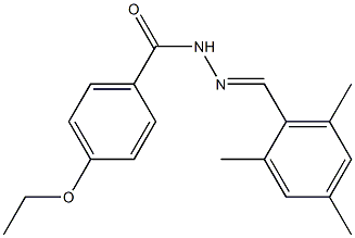 4-ethoxy-N'-[(E)-mesitylmethylidene]benzohydrazide Struktur