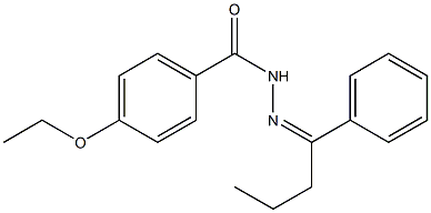 4-ethoxy-N'-[(Z)-1-phenylbutylidene]benzohydrazide Struktur