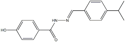 4-hydroxy-N'-[(E)-(4-isopropylphenyl)methylidene]benzohydrazide Struktur