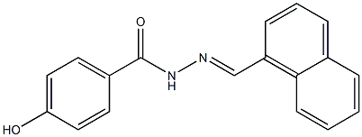 4-hydroxy-N'-[(E)-1-naphthylmethylidene]benzohydrazide Struktur