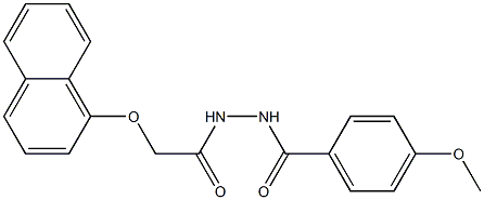 4-methoxy-N'-[2-(1-naphthyloxy)acetyl]benzohydrazide Struktur