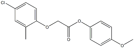 4-methoxyphenyl 2-(4-chloro-2-methylphenoxy)acetate Struktur