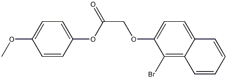 4-methoxyphenyl 2-[(1-bromo-2-naphthyl)oxy]acetate Struktur