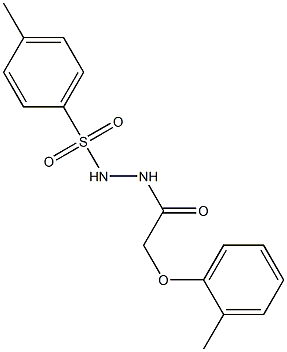 4-methyl-N'-[2-(2-methylphenoxy)acetyl]benzenesulfonohydrazide Struktur