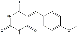 5-(4-methoxybenzylidene)-2,4,6(1H,3H,5H)-pyrimidinetrione Struktur