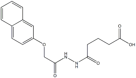 5-{2-[2-(2-naphthyloxy)acetyl]hydrazino}-5-oxopentanoic acid Struktur