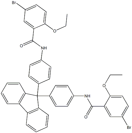 5-bromo-N-[4-(9-{4-[(5-bromo-2-ethoxybenzoyl)amino]phenyl}-9H-fluoren-9-yl)phenyl]-2-ethoxybenzamide Struktur