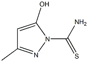 5-hydroxy-3-methyl-1H-pyrazole-1-carbothioamide Struktur