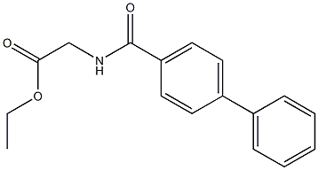 ethyl 2-[([1,1'-biphenyl]-4-ylcarbonyl)amino]acetate Struktur