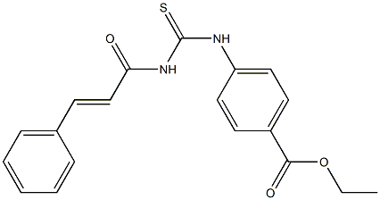 ethyl 4-[({[(E)-3-phenyl-2-propenoyl]amino}carbothioyl)amino]benzoate Struktur