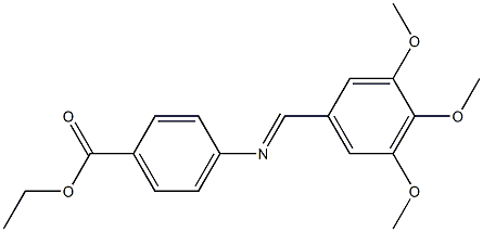 ethyl 4-{[(E)-(3,4,5-trimethoxyphenyl)methylidene]amino}benzoate Struktur