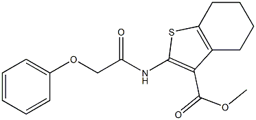 methyl 2-[(2-phenoxyacetyl)amino]-4,5,6,7-tetrahydro-1-benzothiophene-3-carboxylate Struktur