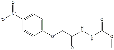 methyl 2-[2-(4-nitrophenoxy)acetyl]-1-hydrazinecarboxylate Struktur