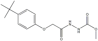 methyl 2-{2-[4-(tert-butyl)phenoxy]acetyl}-1-hydrazinecarboxylate Struktur