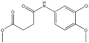 methyl 4-(3-chloro-4-methoxyanilino)-4-oxobutanoate Struktur