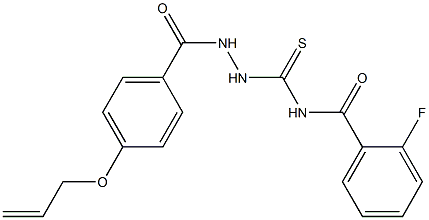 N-({2-[4-(allyloxy)benzoyl]hydrazino}carbothioyl)-2-fluorobenzamide Struktur