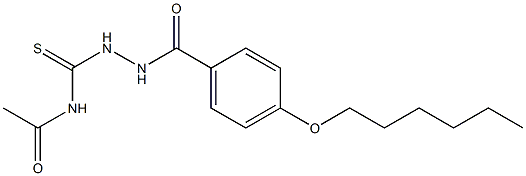 N-({2-[4-(hexyloxy)benzoyl]hydrazino}carbothioyl)acetamide Struktur