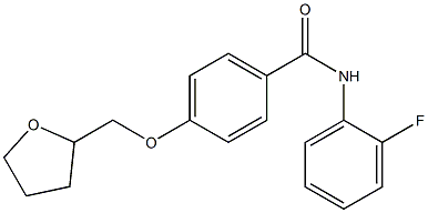 N-(2-fluorophenyl)-4-(tetrahydro-2-furanylmethoxy)benzamide Struktur