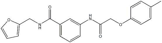 N-(2-furylmethyl)-3-{[2-(4-methylphenoxy)acetyl]amino}benzamide Struktur