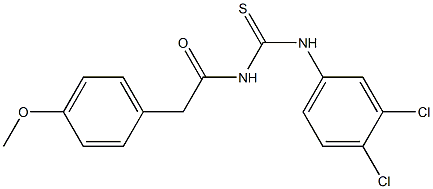 N-(3,4-dichlorophenyl)-N'-[2-(4-methoxyphenyl)acetyl]thiourea Struktur