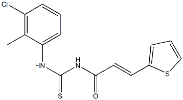 N-(3-chloro-2-methylphenyl)-N'-[(E)-3-(2-thienyl)-2-propenoyl]thiourea Struktur