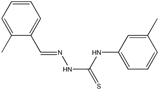 N-(3-methylphenyl)-2-[(E)-(2-methylphenyl)methylidene]-1-hydrazinecarbothioamide Struktur