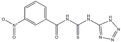 N-(3-nitrobenzoyl)-N'-(1H-1,2,3,4-tetraazol-5-yl)thiourea Struktur